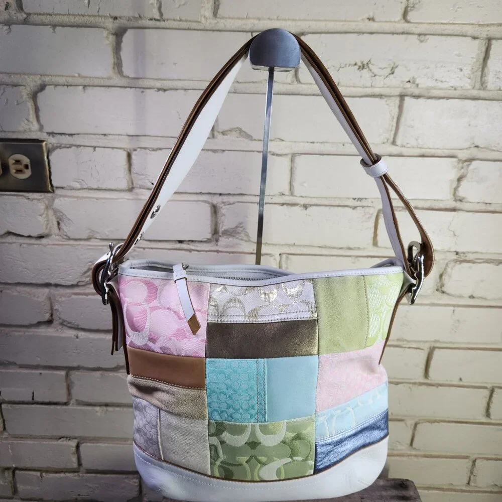 Coach Pastel Patchwork Crossbody Bag Purse - Picture 3 of 14